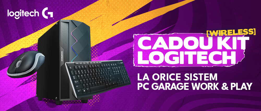 Cadou kit periferice gaming Logitech pentru sisteme PC Garage